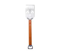 Vanga per griglia con apribottiglie, in acciaio inox, paletta per barbecue e pinne per cucina, grigliare, friggere bistecche e uova, 41,6 cm