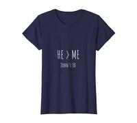 Vangelo Cristiano e Frase biblica per Nostro Signore Gesù Maglietta, Donna, Navy, XL