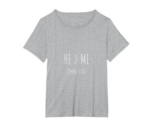 Vangelo Cristiano e Frase biblica per Nostro Signore Gesù Maglietta, Donna Plus-Size, Grigio Melange, 6X
