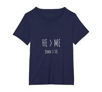 Vangelo Cristiano e Frase biblica per Nostro Signore Gesù Maglietta, Donna Plus-Size, Navy, 2X