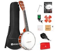 Vangoa Banjo Uke, 4 corde Banjolele con bracciolo, concerto 23 pollici Sapele Banjo Ukulele con kit per principianti