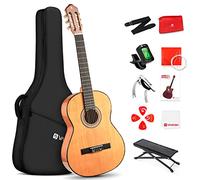 Vangoa Chitarra Classica Set, Chitarra Acustica 4/4 Per Principianti Adulti, Pino Coreano E Sapelli 39 Pollici, Con Custodia, Pedale, Accordatore, Capotasto, Corde Di Ricambio