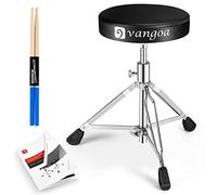 vangoa Drum Throne, Sgabelli per Batteria Regolabili in Altezza Portatili Imbottito Sgabelli per Tamburo, Neri