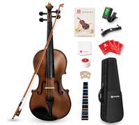 Vangoa Violino 3/4 in legno massello set di violini acustici tre quarti per bambini, studenti principianti con custodia per violino, arco, colofonia, note adesivo, accordatore, muto, corde, manuale