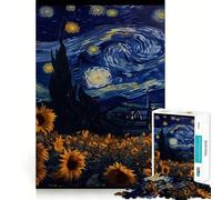 Vangogh Girasole Puzzle da 1000 pezzi per ragazzi Gioco stimolante per la mente Incastri precisi senza spazi vuoti Attività rilassante di gruppo al chiuso (38x26cm)