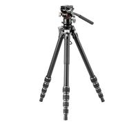 Vanguard Alta Pro 3VLT 235AV10 - Treppiede da viaggio in alluminio con base di livellamento e testa video compatta VEO PV-10