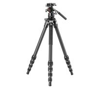 Vanguard Alta Pro 3VLT 235CV12 - Treppiede da viaggio in fibra di carbonio con base di livellamento e testa video compatta VEO PV-12