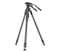 Vanguard Alta Pro 3VRL 303CV18 - Treppiede video in carbonio (86-180cm), sistema di livellamento con inclinazione di -15°/+15°, semisfera rimovibile,