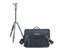 Vanguard VEO2GO204AB - Treppiede da viaggio in alluminio con borsa a tracolla VEO GO34M BK