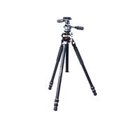 Vanguard VEO3+ 263AP - Treppiede macrostatico e monopiede in alluminio, compatibile con supporto multi-mouse, adattatore per penna, punte e borsa per treppiede