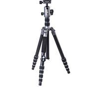 Vanguard VEO3GO265HAB Treppiede da viaggio compatto in alluminio con testa a sfera, opzione monopiede, supporto per smartphone e telecomando Bluetooth