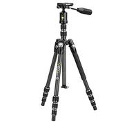 Vanguard VEO3T204CBP Treppiede da viaggio in fibra di carbonio con testa a sfera, manico rimovibile e attacco rapido con supporto per smartphone integrato