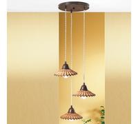 VANIA Lampada a Sospensione 3 Luci in Ceramica Stile Rustico Country