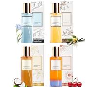 Vaniglia Profumo,Body Splash per donne,Spray profumato per corpo e capelli,Body Spray, spray profumato a lunga durata, per capelli e corpo, Eau de Toilette (4pc)