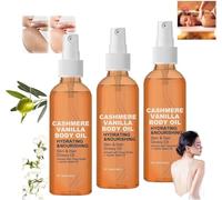 Vanilla Cashmere Body Oil, Cashmere Vanilla Body and Hair Oil, Shea Butter with Jojoba and Radiance Oil, Vanilla Cashmere Lotion Mist Spray, Moisturizing & Hydrating Body Oil(3 PCS)