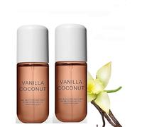 Vanilla Coconut Perfume,Coconut Vanilla Perfume,Body & Hair Fragrance Mist,50 ml Vanilla Perfume for Women,Vanilla Coconut Hair and Body Perfume Spray (2 pcs)