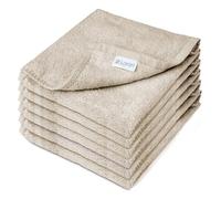 Vanilla Extra Large - Set di 6 panni morbidi per il corpo, 33 x 33 cm, 70% viscosa derivata dal bambù, 30% cotone simile a una spa, setosi per la pulizia della pelle