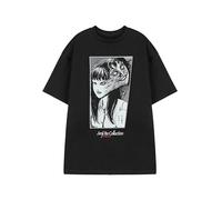 Vanilla Underground Junji Ito Collection Tomie T-shirt grafica nera unisex | Maglietta a maniche corte horror manga | Abbigliamento casual girocollo | Macabre Junji Ito Artwork, Nero , XXL