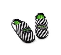 Vanilla Underground Pantofole da mulo Beetlejuice nere unisex | Scarpe da casa dal design iconico con logo | Calzature slip-on comode | Articoli di film classici di Tim Burton