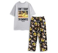 Vanilla Underground Shrek Set Pigiama da Uomo Grigio a Maniche Corte e Gamba Lunga| Oggi Non Posso Essere sommerso Graphic Loungewear | Indumenti da Notte con Stampa