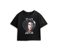 Vanilla Underground Twilight T-shirt corta da donna a maniche corte con grafica Team Edward OR Jacob Options | Merchandise casual per fan | Top girocollo classico | Abbigliamento Twilight Saga
