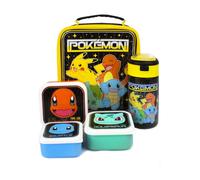 Vanilla Underground Vanilla Underground Pokemon - Nero Pikachu and Squirtle - Portapranzo Borsa e 3 contenitori per snack per ragazzi one Nero
