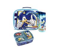 Vanilla Underground Vanilla Underground - Sonic The Hedgehog Girls - Sonic, Tails & Knuckles Stampa portapranzo Borsa bottiglia e porta-snack one blu