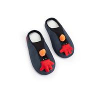 Vanilla Underground Wallace and Gromit Ciabatte Feathers McGraw nere, rosse e arancioni | Calzature slip-on da interno con dettagli 3D | Abbigliamento da casa con personaggi dei cartoni animati