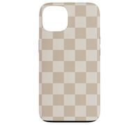 Vanilla White coffee cream checkered chess classic pattern Custodia per iPhone 13