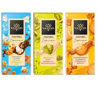 Vanini Tasting Experience Tavolette di Cioccolato al gusto di Granella di Biscotto, Pistacchio e PopCorn Caramellato 75g [3 Tavolette]