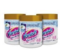 Vanish Oxi Action Multipower Polvere Bianco Splendente, Smacchiatore per Capi Bianchi, 3 Confezioni da 500 g per Bucato, Additivo Lavatrice Multiazione senza Candeggina