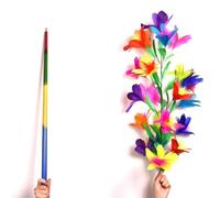 Vanishing Disappearing Rainbow Metal Cane to Flowers Stage Magic Tricks Incredibile Primo Piano Bacchetta Magica Magia per Maghi Professionisti