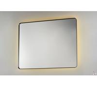 Vanità&casa - ARGO AL RECTANGULAR specchio rettangolare con luce led : Colori specchi Vanità - Nero, Dimensioni specchio - 800x1000