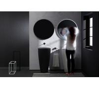 Vanità&casa - AVIOR ROUND specchio rotondo con tecnologia ghost frame : Colori specchi Vanità - Nero, Dimensioni specchio - ⌀ 800 mm