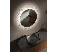 Vanità&casa - PERLA specchio cesellato con luce LED ambientale e diretta : Dimensioni specchio - ⌀ 1000