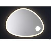 Vanità&casa - QUASAR specchio a goccia con luce ambientale e diretta + spot luce LED : Dimensioni specchio - 500x500