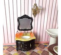 Vanità da bagno in scala 1:12 con lavandino per arredamento regalo con