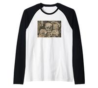 Vanitas Latin Memento Mori Inevitabilità della Morte Gotica Maglia con Maniche Raglan
