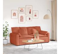 Vanitopaz Divano modulare con cuscino rosso arancione tessuto a coste imbottito, 224 x 105 x 64 cm, 2 posti con braccioli, elemento di montaggio versatile per soggiorno, paesaggio residenziale