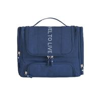 Vanity Box, trousse da uomo, impermeabile, da appendere, organizer da viaggio, trousse per trucchi da donna, per il trucco da bagno e a secco, per lavare a secco e bagnato, beauty box (blu scuro)