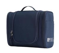 Vanity Box, trousse impermeabile da uomo, da appendere, organizer da viaggio, trousse per trucchi da donna, per il trucco da bagno e a secco, per lavare a secco e bagnato, beauty box (blu navy)