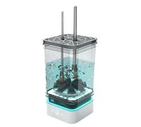 Vanity Brush Cleaner Tazza risciacquo elettrica con scrub | Supporto supporto verticale per varie dimensioni, manutenzione compatta da viaggio, ausilio per la stazione