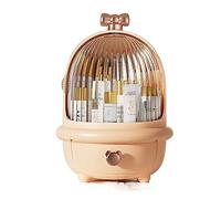 Vanity Case - Organizer antipolvere per trucchi con coperchio trasparente, custodia per cosmetici, impermeabile, per bagno e comò, rosa, One Size, Classico