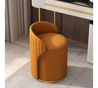 Vanity Chair - Comoda poltrona con schienale, struttura in pelle PU e legno massello, sgabello in spugna ad alta resilienza per sala trucco e decorazione camera da letto