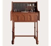 Vanity Desk senza specchio e sgabello, 1 cassetto tavolo da trucco con spazio di archiviazione in legno di frassino tavolo da toeletta per trucco e cosmetici