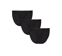 Vanity Fair Slip Bikini Stringa Illumination 18108 Intimo in Stile, Confezione da 3-Midnight Black, 42 (Pacco da 3) Donna