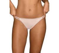 Vanity Fair Women's Illumination String Bikini Panties, Silky Stretch & Satin Trim, Quartz, 6