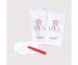 Vanity Kit set da Linea Cortesia Hotel, Conf. da 50 pezzi in flow pack,Contenuto del set: 1 limetta, 3 dischetti di cotone, bastoncini di carta, Mya Collection,B&B, agriturismo