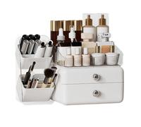 Vanity Makeup Organizer - Ampia Vetrina Con Cassetti, Scatola Porta Pennelli, Dispositivo Durevole Per La Conservazione Dei Cosmetici | Organizer Portatile Per Trucchi Per Lavello, Comò, Dispensa, Cuc