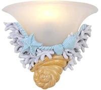 Vanity Wall Lights Fixture Nordic Retro E27 European Style White Glass Lampshade Resin Antique Conch Shape Wall Sconce Lighting for Hallway Kitchen Bedroom Living Room Wall Lamp